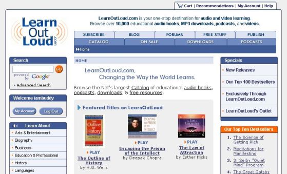 LearnOutLoud.com is your one-stop destination for audio and video learning.